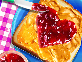 Erdnussbutter Gelee Sandwich